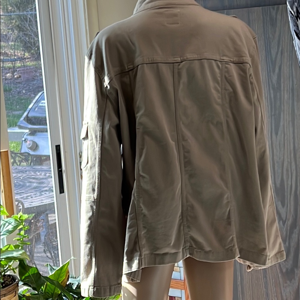 Safari Jacket, Cotton with Lots of Pockets! Zipper and Snaps, Excellent Conditi - Picture 5 of 12